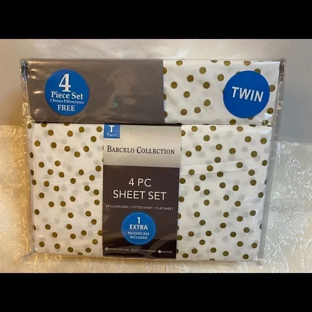 🛍Barcelo Collection 4 PC Sheet Set . Size: Twin - Picture 2 of 9